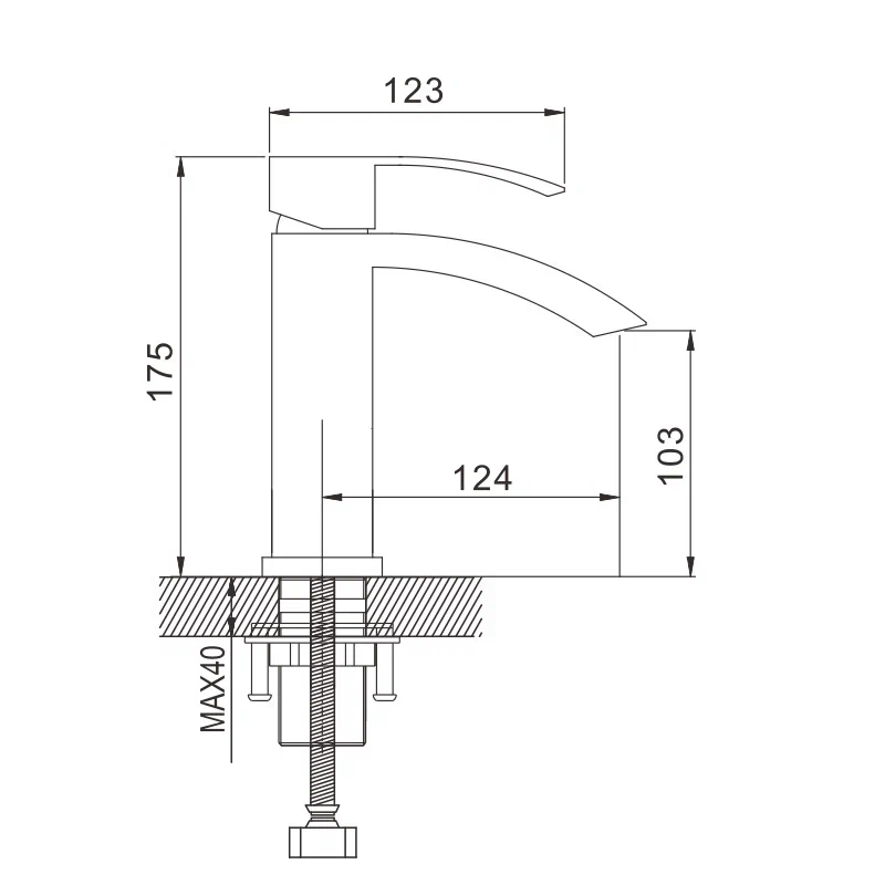 Смеситель для раковины Rose R15F R1501F, белый/хром