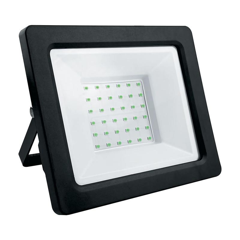 Прожектор светодиодный 2835 SMD 50Вт зел. AC230В/50Гц IP65 в черн. компактном корпусе LL-905 FERON 32212
