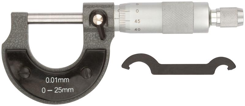 Микрометр наружный 0-25мм/0 01мм FIT 19909