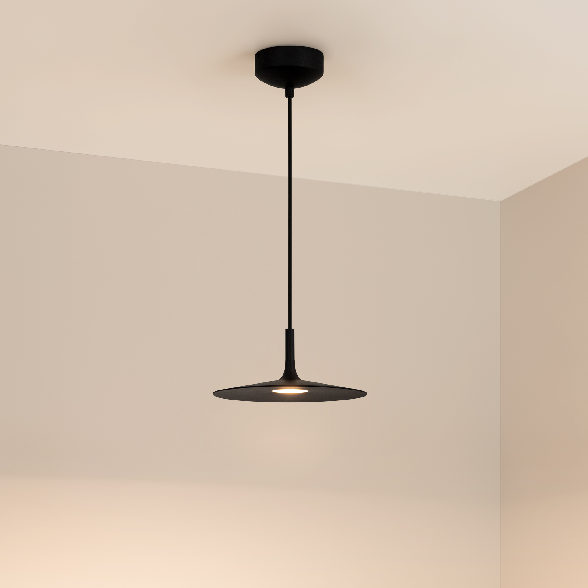 Светильник SP-FIORE-R250-8W Warm3000 (BK, 120 deg, 230V) (, IP20 Металл, 3 года)