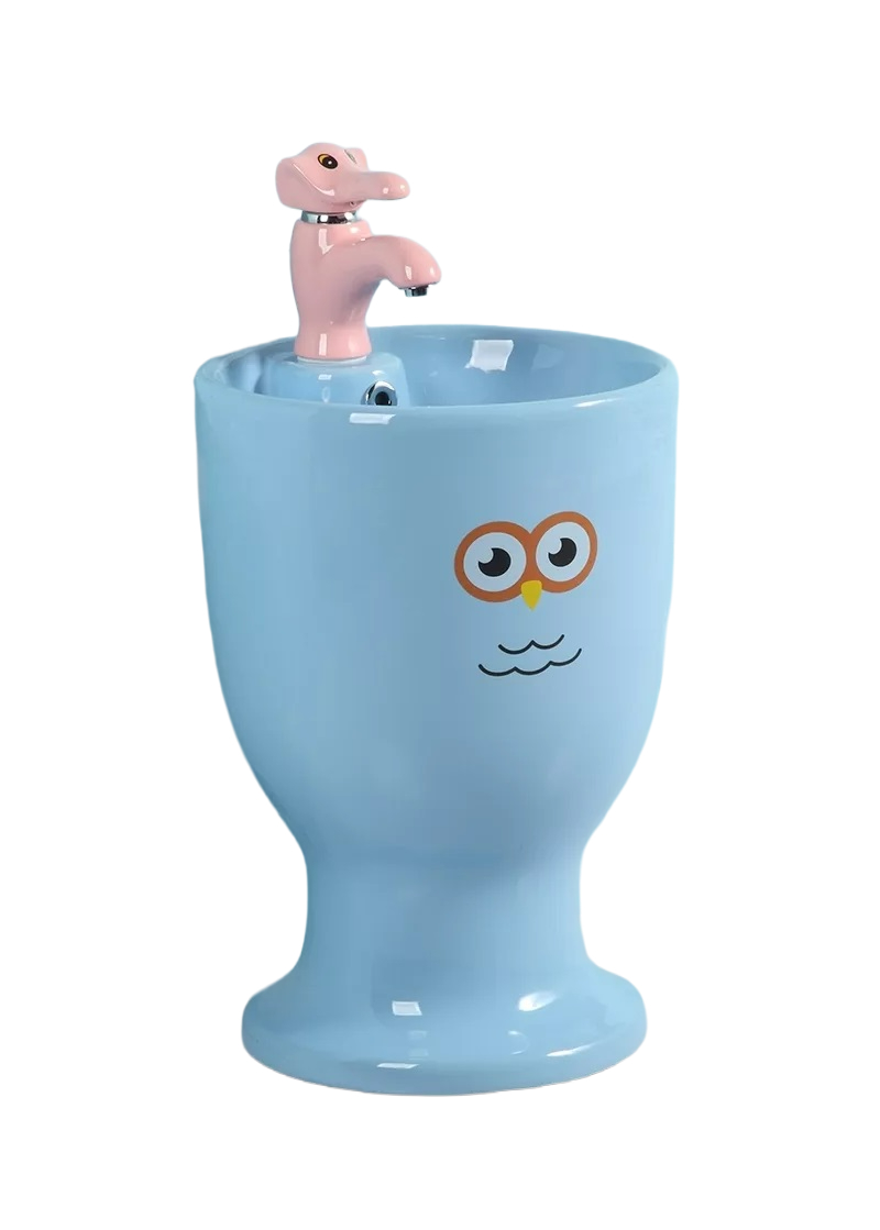 Раковина Gid Nb193-BU 69914 накладная с пъедесталом голубая 37x37x53