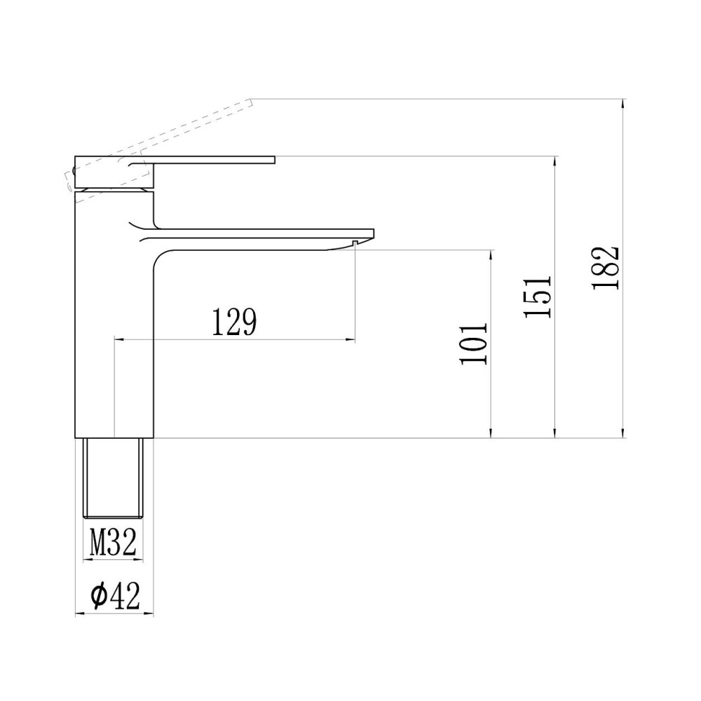 Смеситель для раковины Savol S-601811H, черный