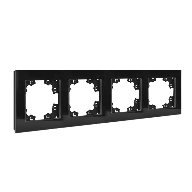 Рамка 4-м Афина стеклянная графит UNIVersal 2257