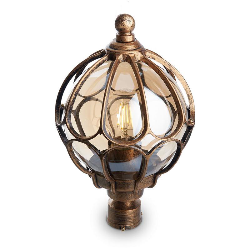 Светильник садово-парковый 60Вт 230В E27 черн. зол. IP44 PL3703 FERON 11359