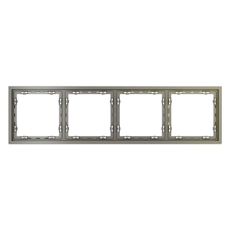 Рамка 4-м S70 пластик. шелк Voltum VLS100404