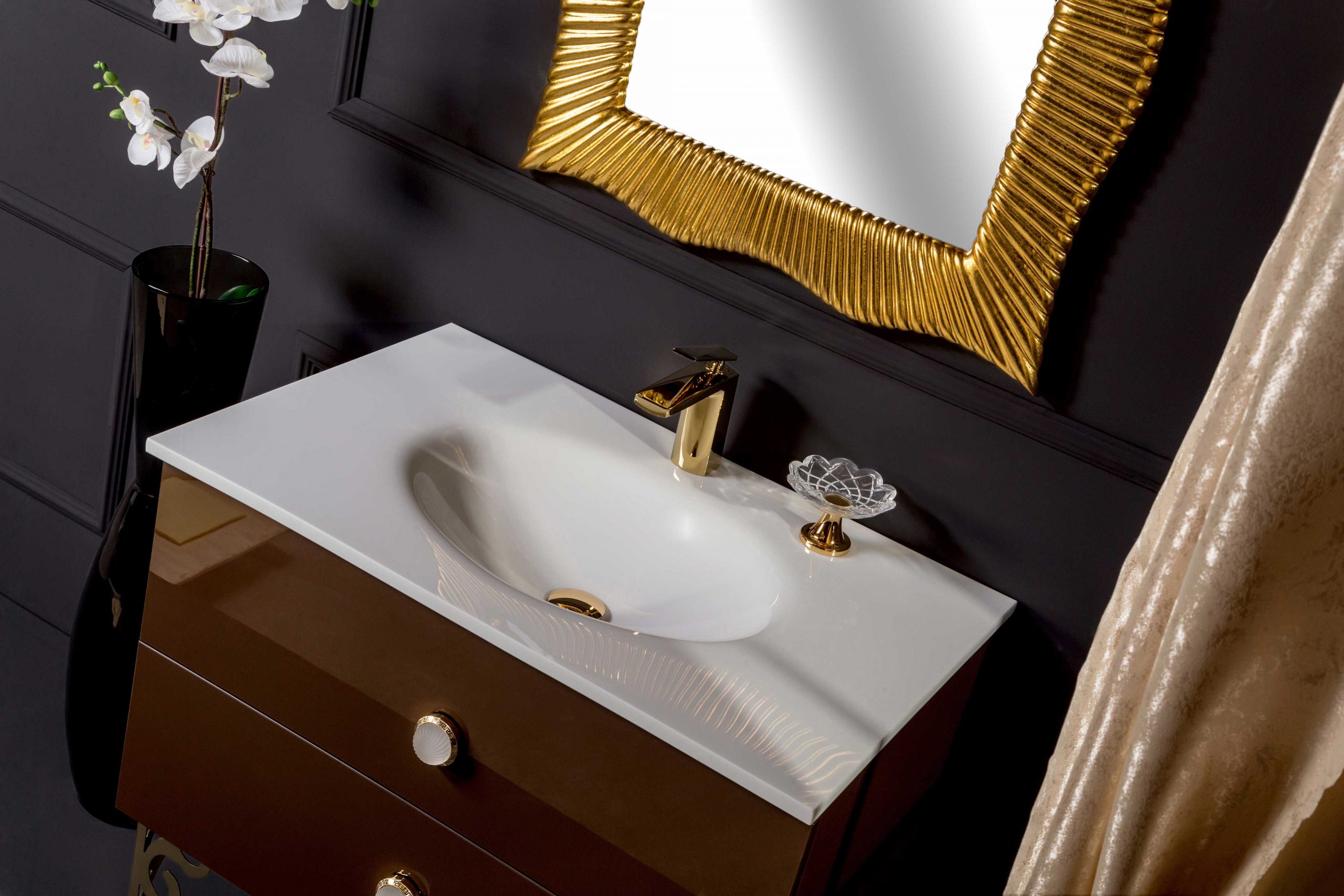 Тумба NeoArt 100см*43,5 DARK BROWN (керам.моноблок)