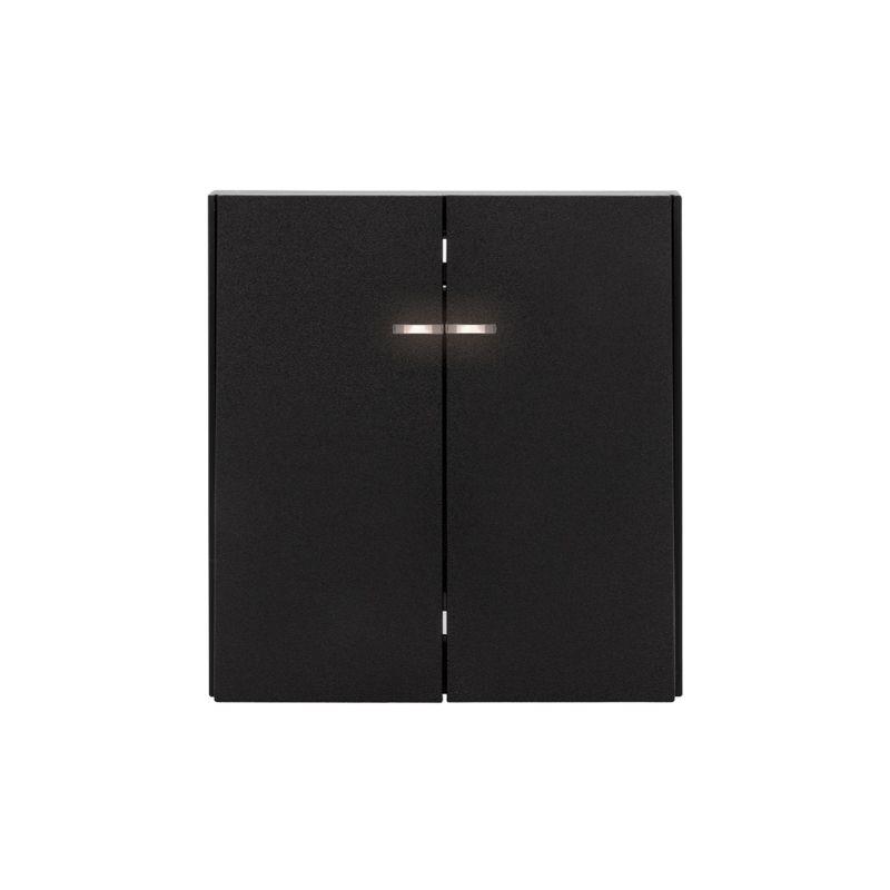 Выключатель 2-кл. СП STRONG MIELE 10А с подсветкой антрацит Kranz KR-78-0714-5