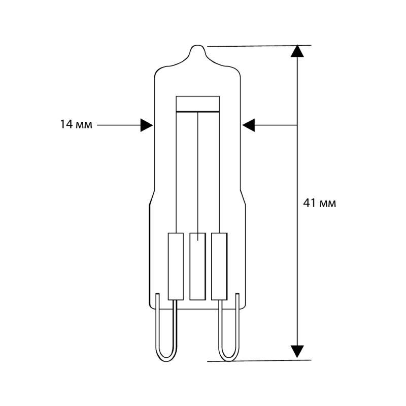 Лампа галогенная 40Вт капсула G9 3000К 240В прозр. Camelion 5553