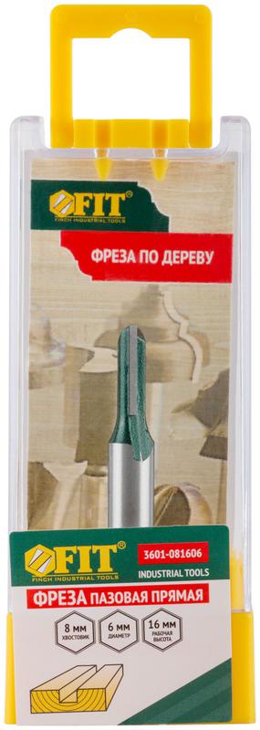 Фреза пазовая прямая с двойн. лезвием DхHхL=6х16х53мм FIT 3601-081606