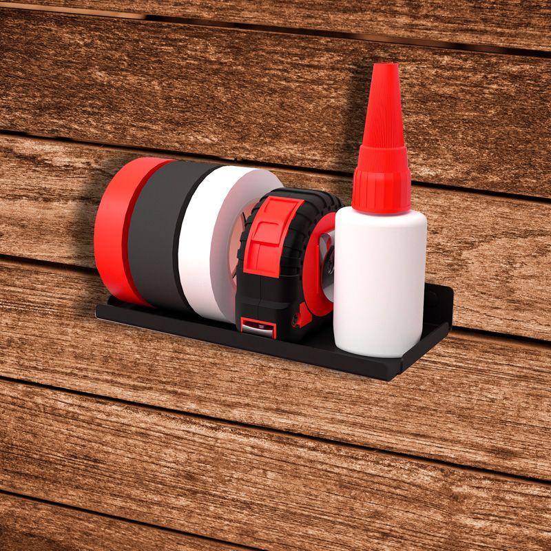 Полка для хранения 150x70мм металлическая настенная черн. Rexant 38-0671