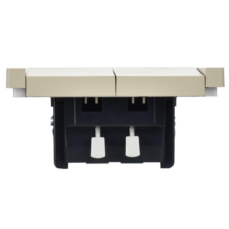 Выключатель жалюзи СП FORTE&PIANO 10А FP411 ваниль IEK FP-V15-0-10-1-K10