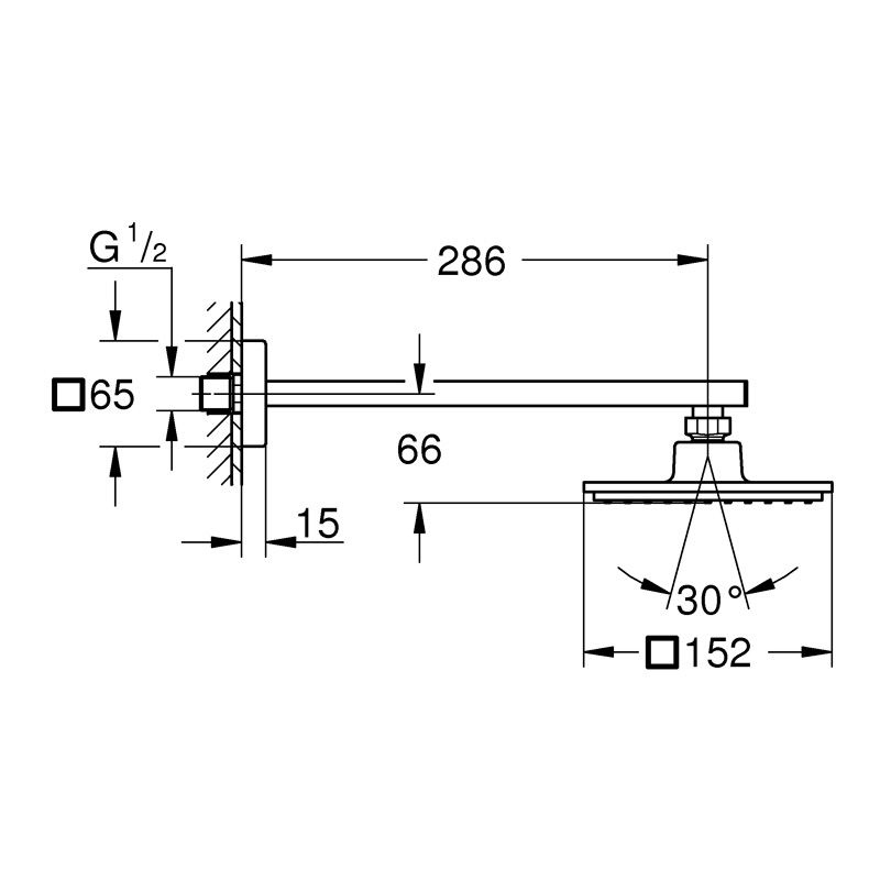 Верхний душ Grohe Euphoria Cube 26073000