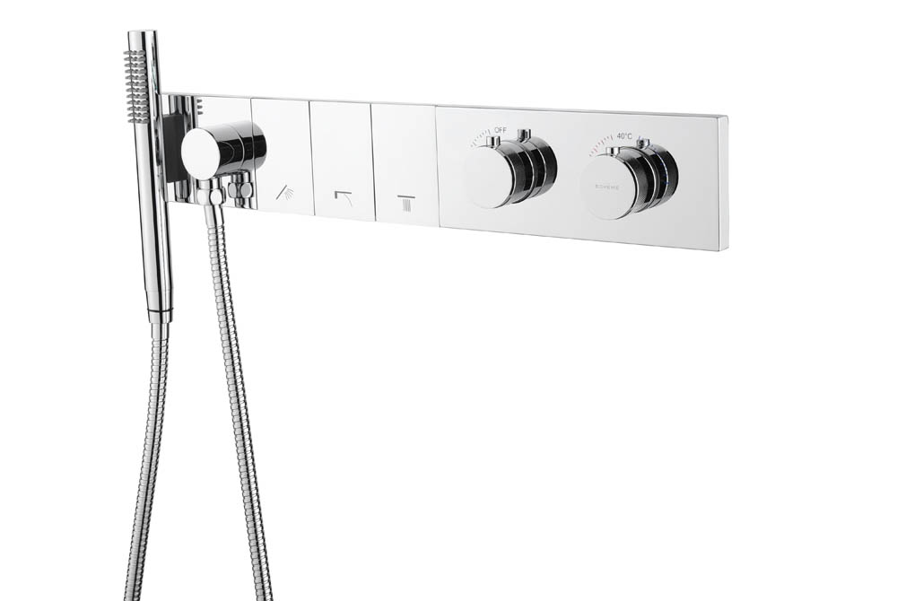 Смеситель ZODIAC THERMO с ручным душем CHROME