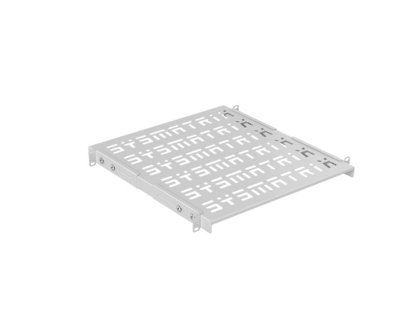 Полка универсальная перфорир. SMART 19дюйм площадка 500мм (регулировка направляющих 420-580мм) для напольн. и настен. шкафов RAL 7035 сер. SYSMATRIX SH 5004.700