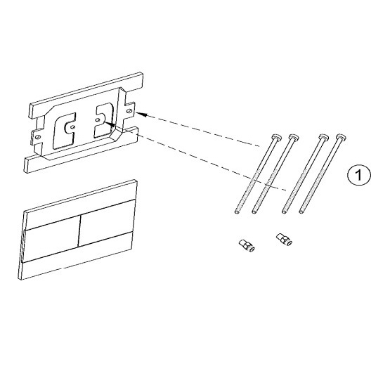 Панель для двойного смыва Jacob Delafon E4316-00 белый