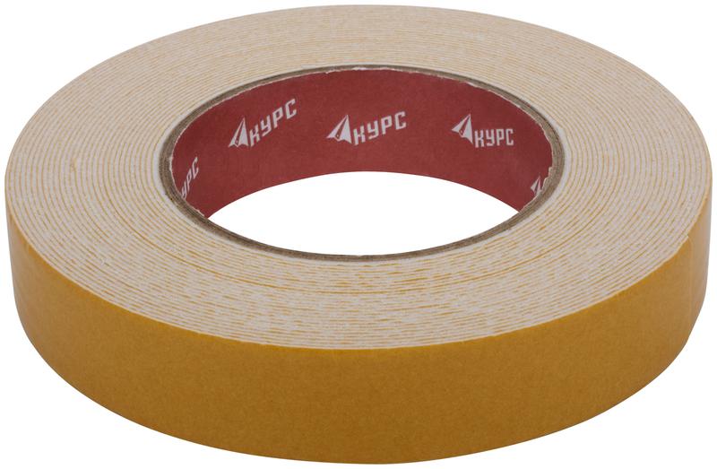 Лента монтажная клейкая на вспененной основе 25ммх10м черн. КУРС 11790