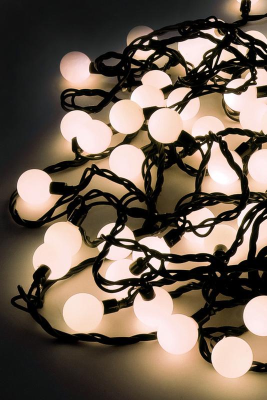 Гирлянда "Шарики" 10м OLDBL070-WW-E 70 тепл. бел. светодиодов соединяемая до 3шт уличная SHLights 4690601049674