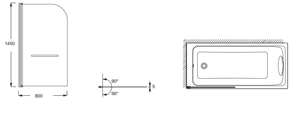 Душевая шторка на ванну Jacob Delafon Odeon Up E4932-GA