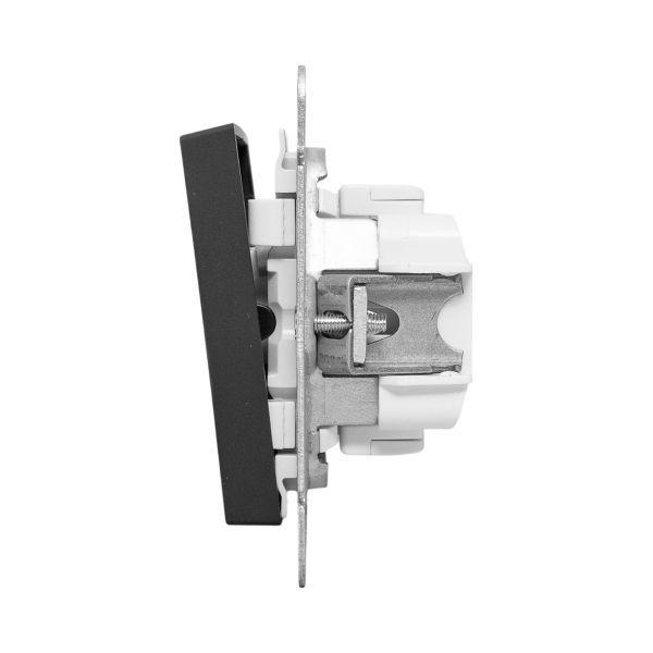 Выключатель кнопочный 2-кл. СП Эпика механизм черн. EKF UP1-SWB-23