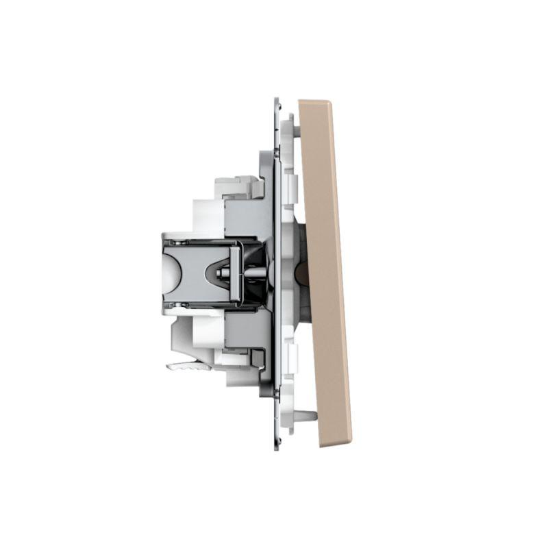 Выключатель кнопочный 1-кл. ArtGallery быстрозажим. клем. механизм песочн. SE GAL001215S