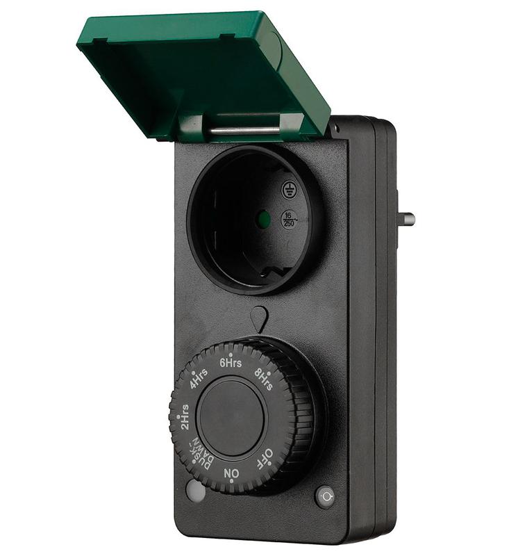 Розетка с таймером (с датчиком освещенности) в защитном корпусе IP 44 2300Вт/10А 230В TM29 FERON 51434