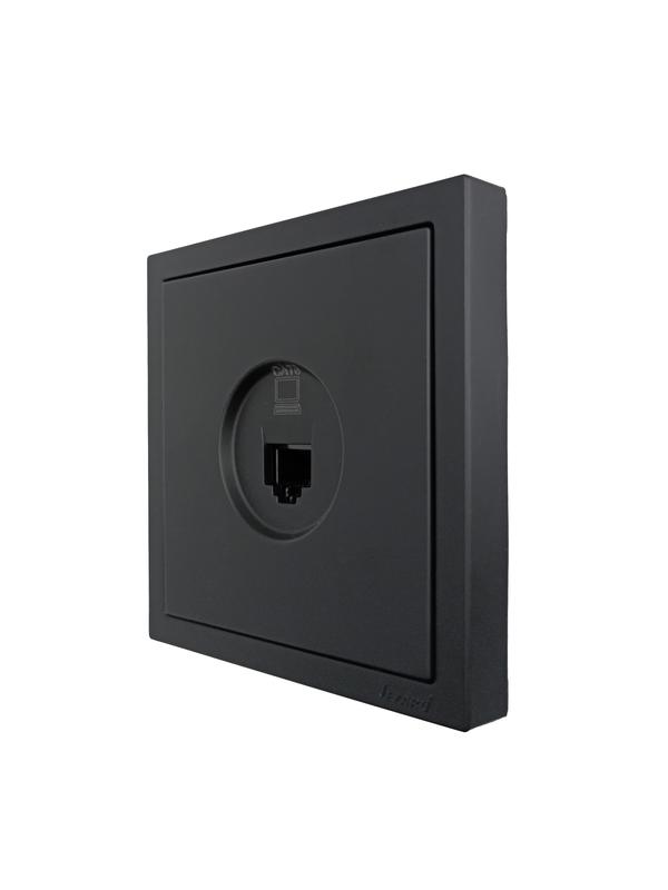 Розетка компьютерная 1-мест. СП ZIMA IP20 черн. бархат LEZARD 704-4288-140