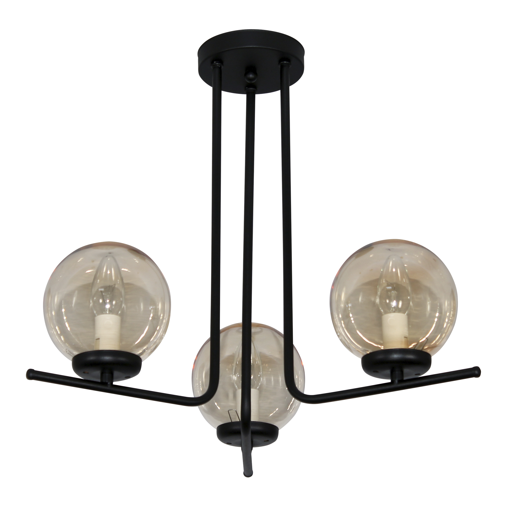 Светильник потолочный НПБ 01-3х40-225 Е14 Лоу 131 черн.муар(Плафон 7590)  [ИМ]