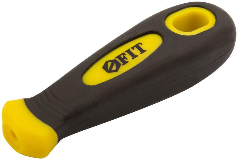 Ручка запасная для напильников прорезиненная 110мм круглое отверстие 5.0мм FIT 42775