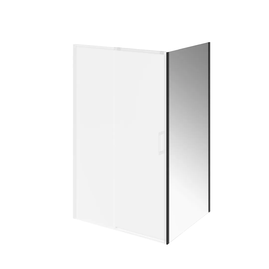 Душевая боковая панель LINDO, 100х195, матовый черный