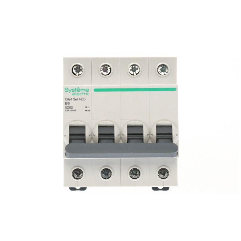 Выключатель автоматический 4п City9 Set (АВ) B 6А 6кА 400В SE C9F16406