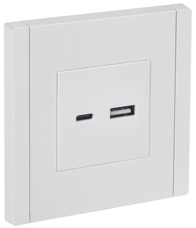 Розетка USB A+C 3.1А FORTE&PIANO FP250 бел. IEK FP-U22-D31-K01