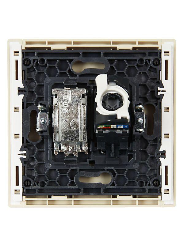 Розетка 2-м TV+RJ45 кат.5E FORTE&PIANO FP436 ваниль IEK FP-AK20-1-K10