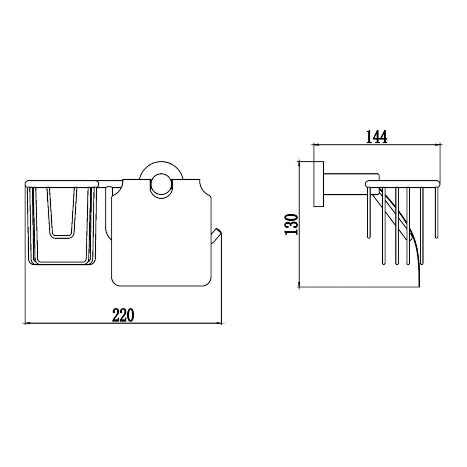 Держатель для туалетной бумаги и освежителя Savol S-R08751, хром