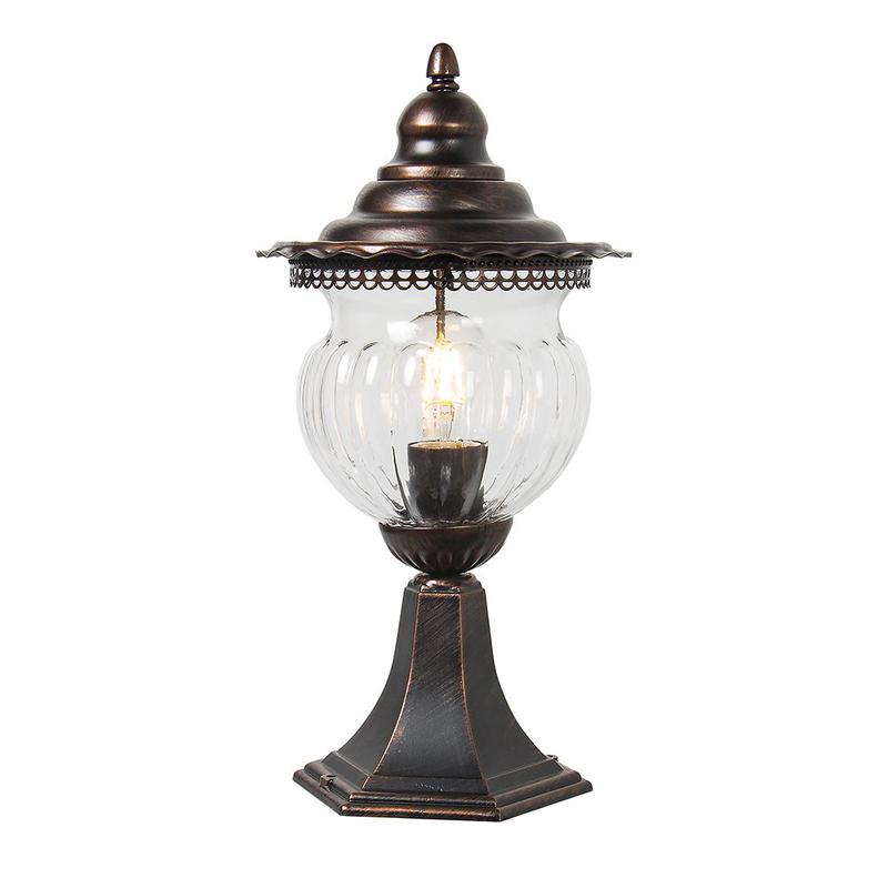 Светильник садово-парковый 60Вт 230В E27 195х195х395мм коричн. (на постамент) PL594 FERON 11622