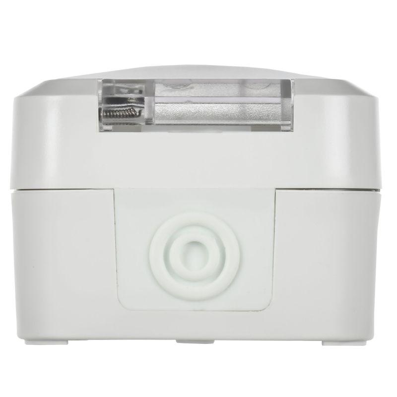 Розетка 2-м ОП TORS TS332 16А IP55 вертикал. с заземл. с крышкой бел. IEK TS-R26-16-55-V-K01