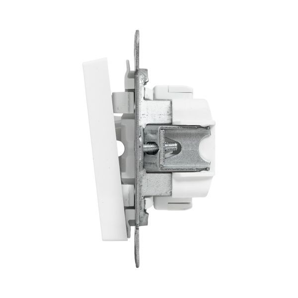 Выключатель кнопочный 1-кл. СП Эпика механизм бел. EKF UP1-SWW-13