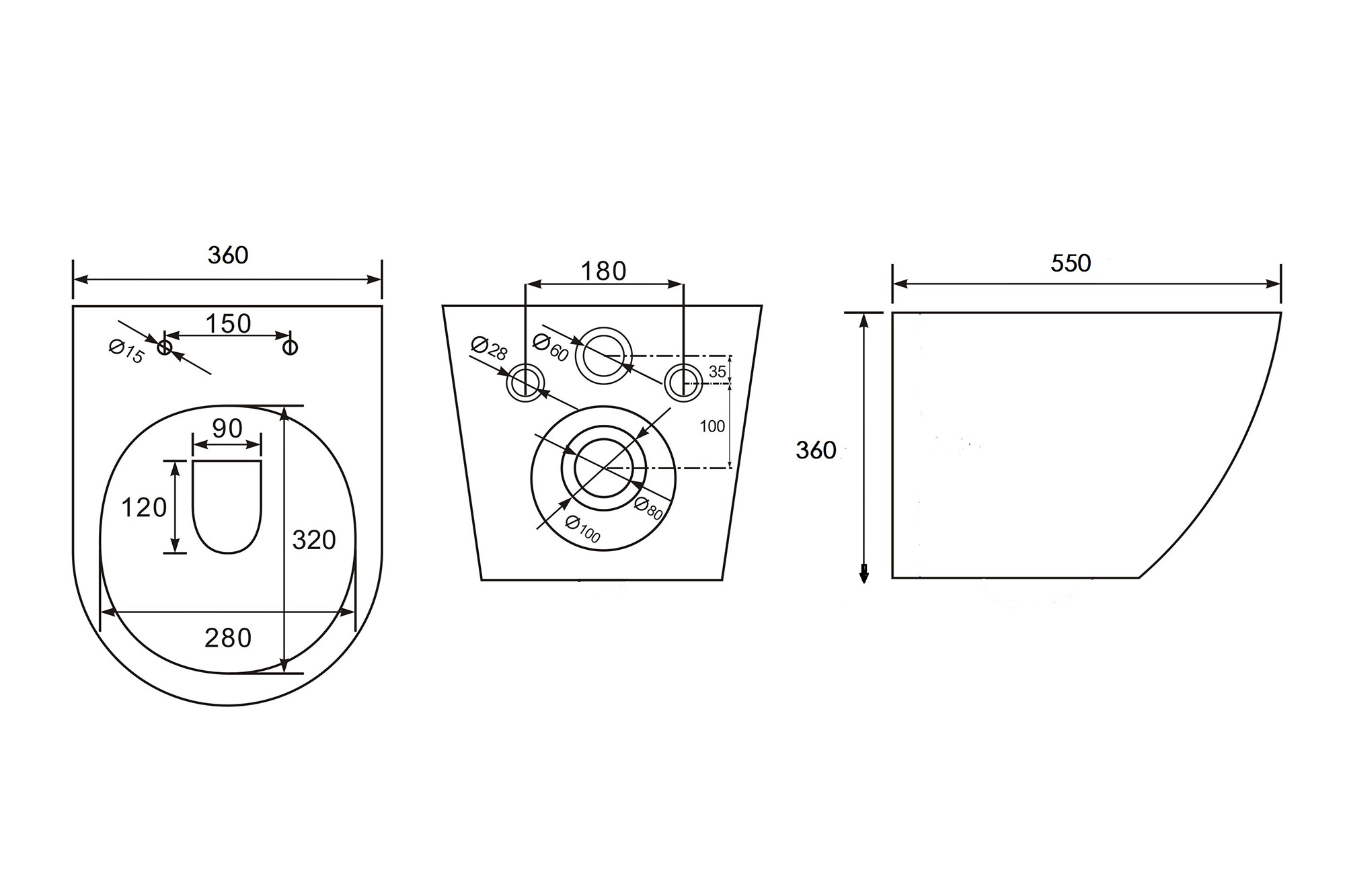 Унитаз ABBER Bequem AC1103MG подвесной серый матовый, безободковый