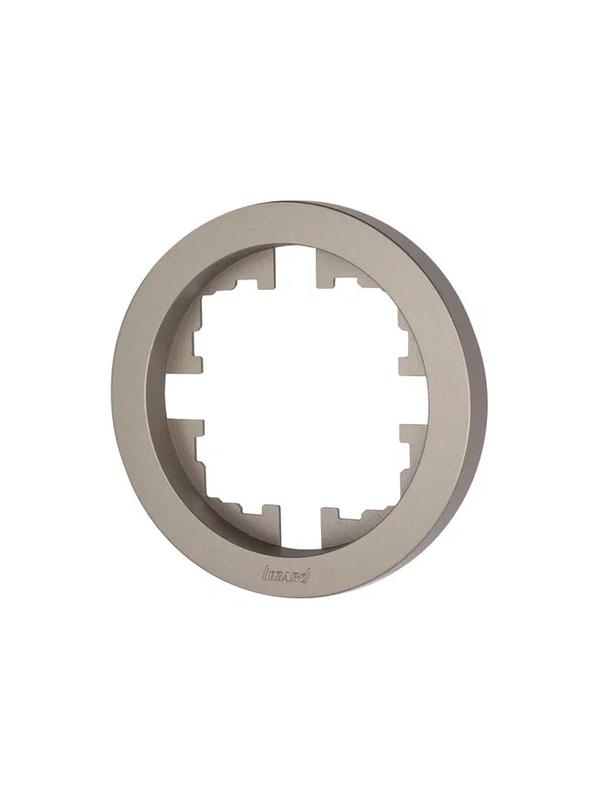 Рамка 1-м OSEN горизонт. круглая титан LEZARD 744-3700-146