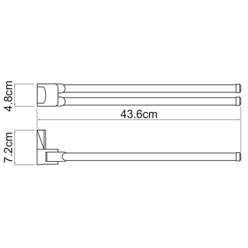 Держатель полотенец двойной WasserKRAFT Leine K-5031