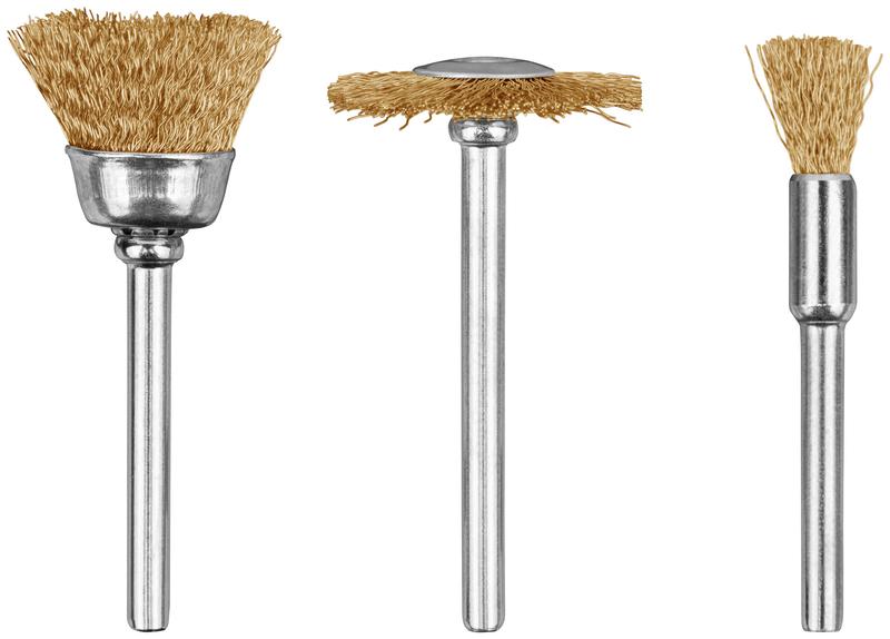 Корщетка латунированная набор 3 шт FIT 36904