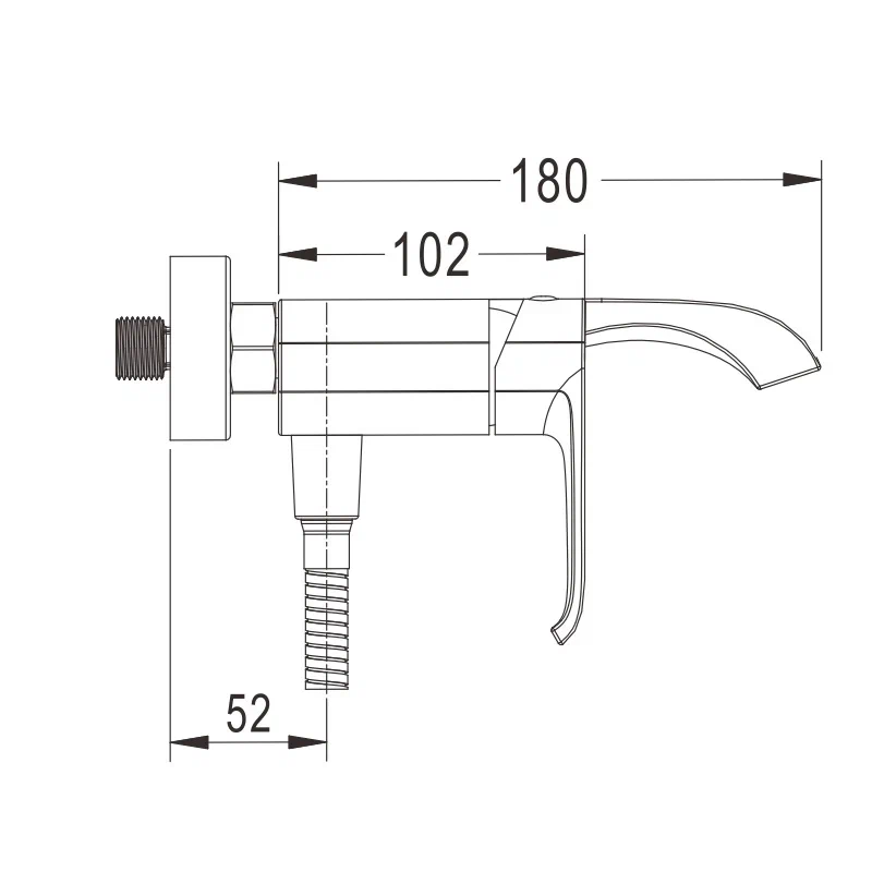 Смеситель для ванны Rose R1702, хром
