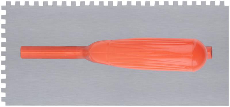 Гладилка зубчатая 280х130мм зуб 6х6мм пластик. ручка стальная КУРС 05137