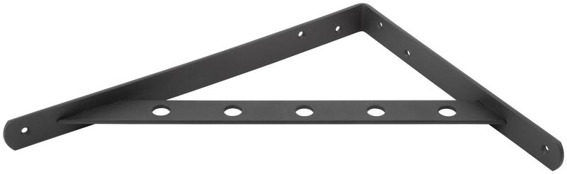 Уголок-кронштейн усиленный 300х225мм черн. КУРС 66108