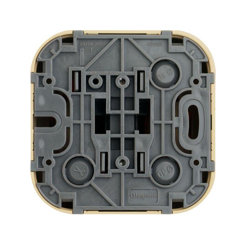 Переключатель проходной 1-кл. ОП Quteo 10А IP20 10AX дерево IEK 782264