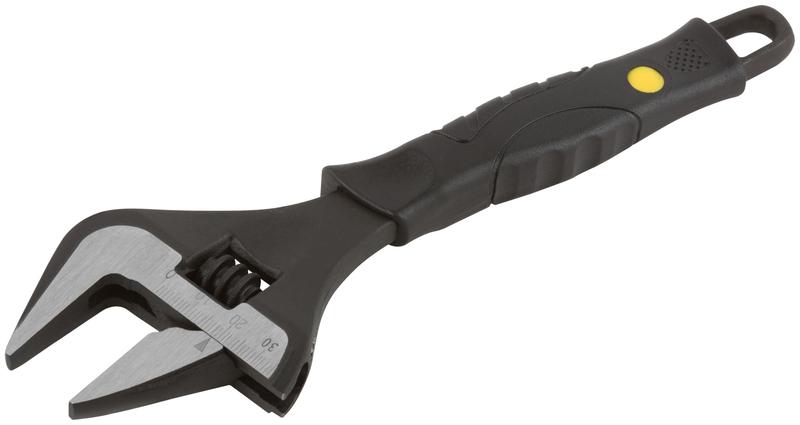 Ключ разводной "Контур" узкие губки шкала экстра увелич.захват ПВХ накладка на ручку 200мм (39мм) FIT 70172