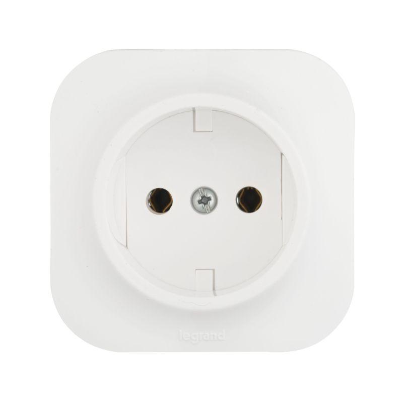 Розетка 1-м ОП Quteo 16А IP20 2P без заземл. без защ. шторок бел. IEK 782210