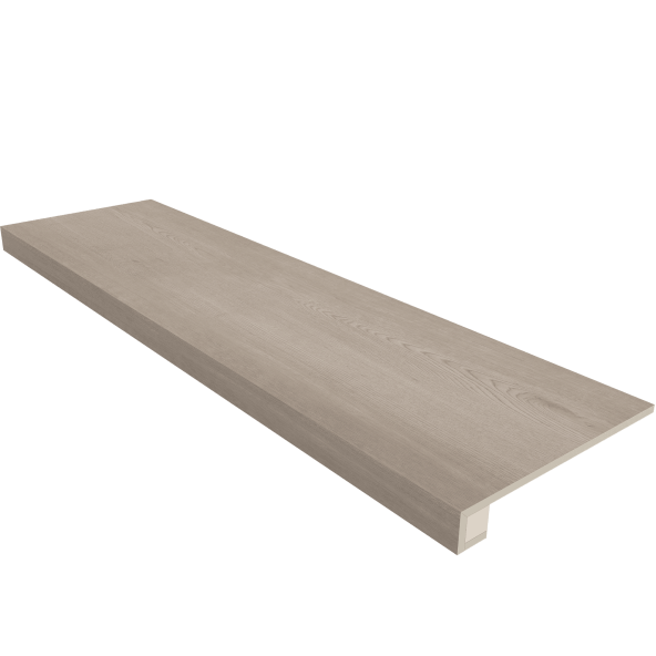 Плитка из керамогранита матовая Estima Classic Wood серый (Set/Steptrade/CW01_NR/33x120/S1/Stripe/CW01_NR/14.5x120)