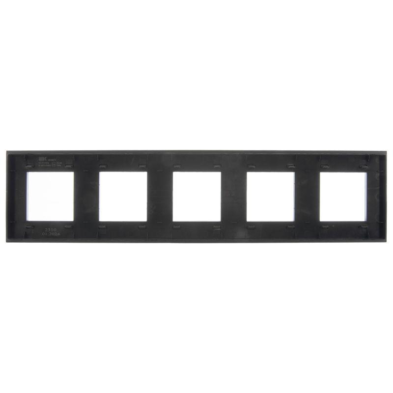 Рамка 5-м SKANDY SK-F25Bl стекло черн. IEK SK-M52-G-K02