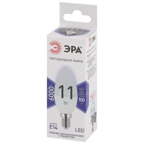 Лампа светодиодная B35-11w-860-E14 свеча 880лм Эра Б0032984