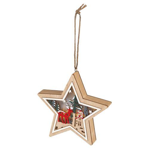 Светильник светодиодный новогодний Звездочка подвесной 15см 2хАА ENGDS-4L Эра Б0060478